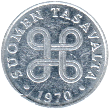 Preview 1 penni, 1970 obverse