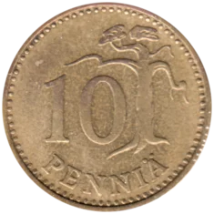 Preview 10 penniä, 1965 reverse