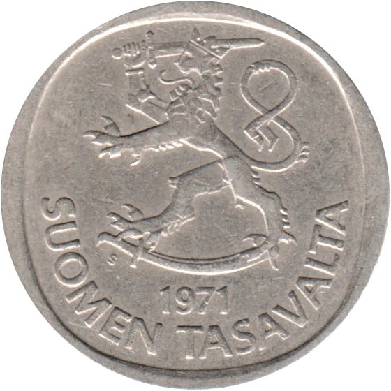 1 Markka, 1971 Obverse