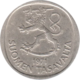 Preview 1 Markka, 1971 obverse