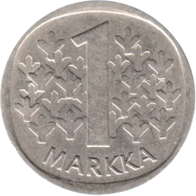 Preview 1 Markka, 1971 reverse