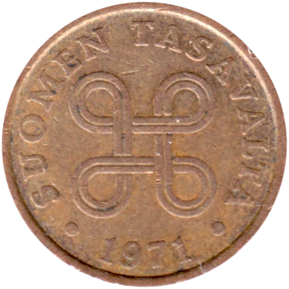 5 penniä, 1971 Obverse