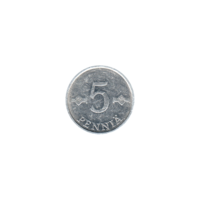 Preview 5 penniä, 1984 reverse