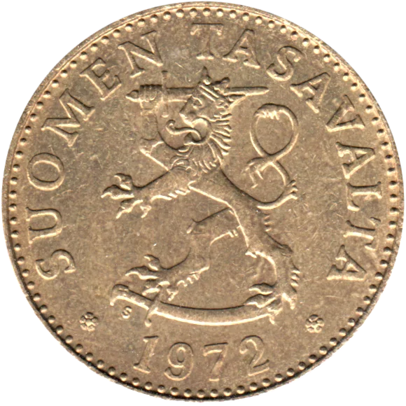 50 penniä, 1972 Obverse