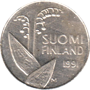 Preview 10 penniä, 1991 obverse