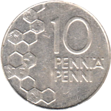 Preview 10 penniä, 1991 reverse