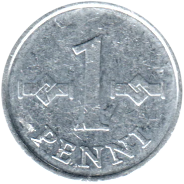 1 penni, 1971 Reverse
