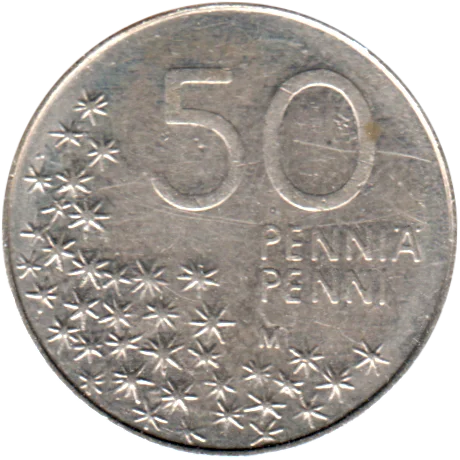 50 penniä, 1990 Reverse