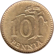 Preview 10 penniä, 1971 reverse