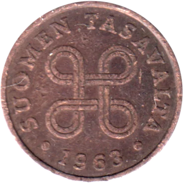 Preview 1 penni, 1963 obverse
