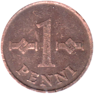 1 penni, 1963 Reverse