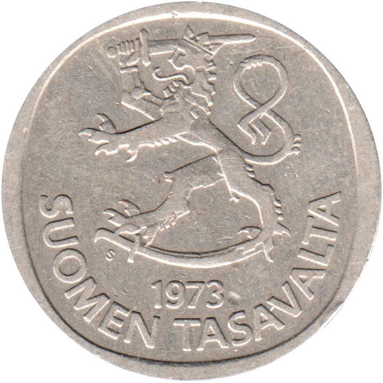 1 Markka, 1973 Obverse
