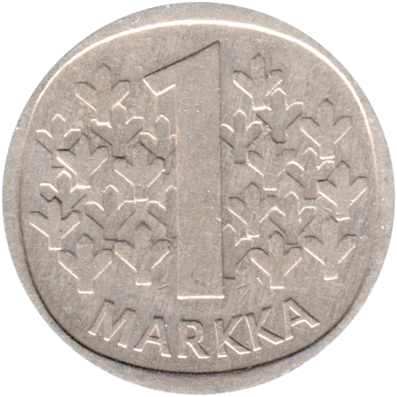 1 Markka, 1973 Reverse