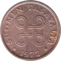 Preview 5 penniä, 1972 obverse