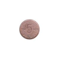 Preview 5 penniä, 1972 reverse