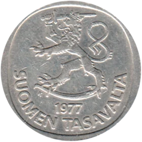 Preview 1 Markka, 1977 obverse