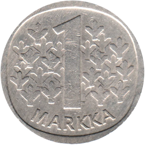 1 Markka, 1977 Reverse