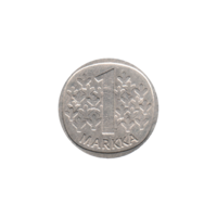 Preview 1 Markka, 1977 reverse