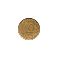 Preview 10 centimes, 1972 reverse