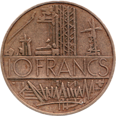 10 Francs, 1978 Reverse