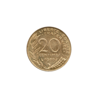 Preview 20 centimes, 1980 reverse