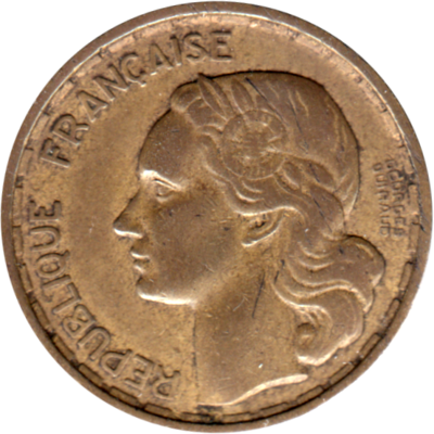 20 Francs, 1950 Obverse