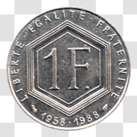 Preview 1 Franc, 1988 reverse