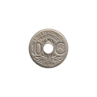 Preview 10 centimes, 1938 reverse