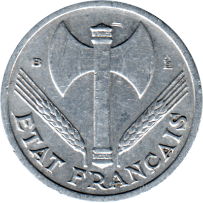 1 Franc, 1944 Obverse