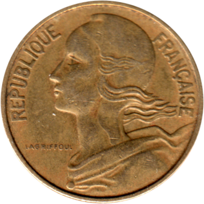 10 centimes, 1963 Obverse