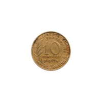 Preview 10 centimes, 1962 reverse