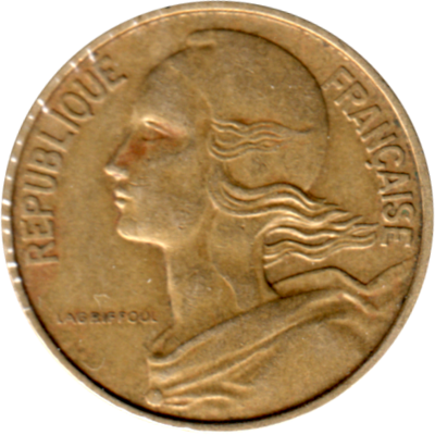 10 centimes, 1964 Obverse