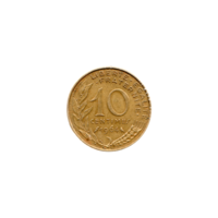 Preview 10 centimes, 1964 reverse
