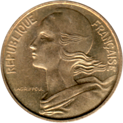 10 centimes, 1971 Obverse
