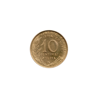 Preview 10 centimes, 1971 reverse
