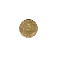 Preview 5 centimes, 1970 reverse