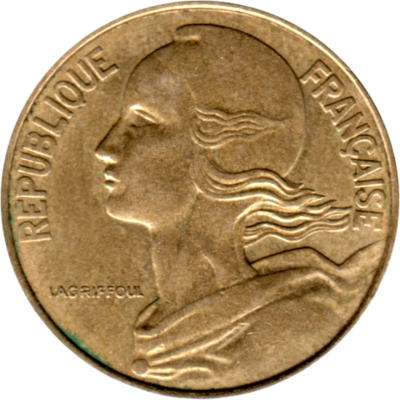 20 centimes, 1973 Obverse