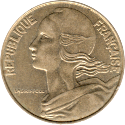 20 centimes, 1988 Obverse