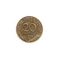 Preview 20 centimes, 1988 reverse