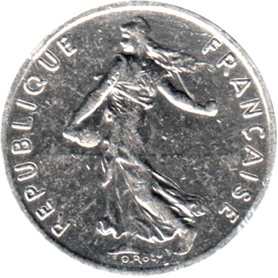 ½ Franc, 1976 Obverse