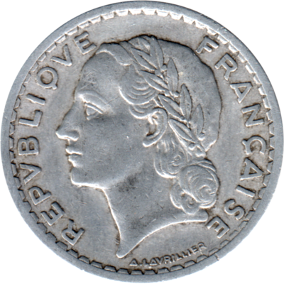 5 Francs, 1945 Obverse