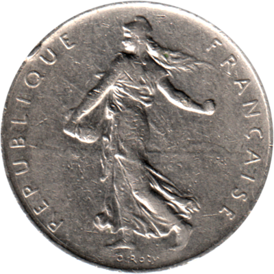 1 Franc, 1970 Obverse