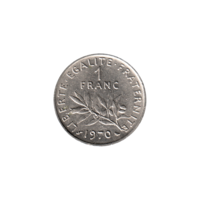 Preview 1 Franc, 1970 reverse