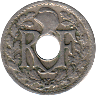 5 centimes, 1920 Obverse
