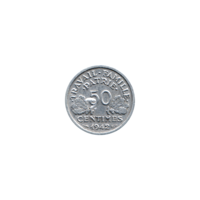 Preview 50 centimes, 1942 reverse