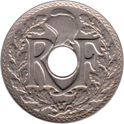 25 centimes, 1918 Obverse