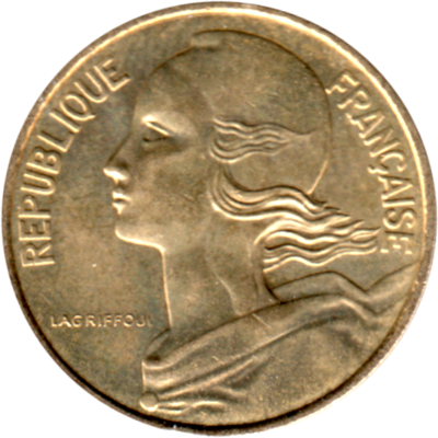 10 centimes, 1976 Obverse