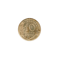 Preview 10 centimes, 1976 reverse