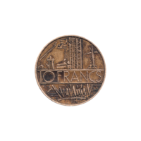Preview 10 Francs, 1975 reverse
