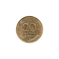 Preview 20 centimes, 1981 reverse